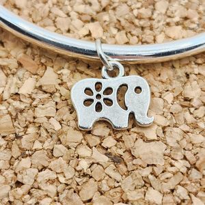 5/$21 🦉 SILVER ELEPHANT ANIMAL CHARM FOR PANDORA BRACELETS